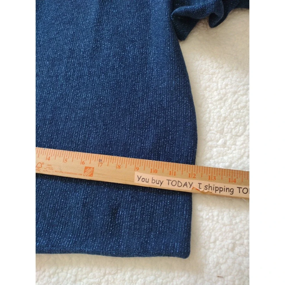 Unbranded Scarf‎ Unisex Blue Metallic Knit Minimalist Simple Warm 63X12
